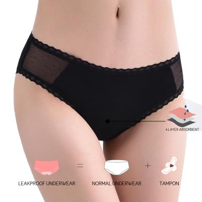 China OEM LYNMISS Menstrual Period Diapers Leak Proof Women Antibacterial Custom Wholesale Cotton Lady 4 Absorbent Underwear Panties for sale