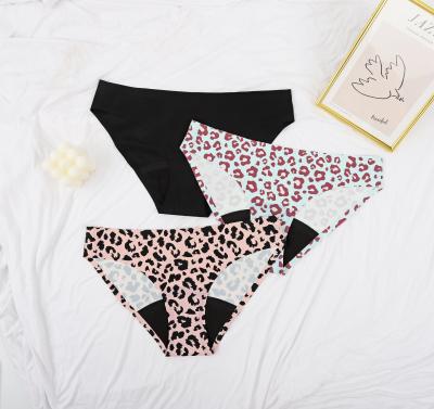 China New Design Leopard Print Underwear LYNMISS Panties Menstrual Briefs US EU Size Antibacterial Leakproof Period for sale