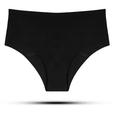 China Dropshipping LYNMISS Black High-waist Antibacterial Reusable Period Panties Organic Leakproof Menstrual Seamless Underwear for sale