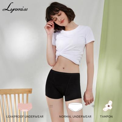 China LYNMISS Boyshort Cotton Bamboo Fiber Antibacterial Period Underwear For Teens Women Menstrual Panties OEM/ODM Dropshipping for sale