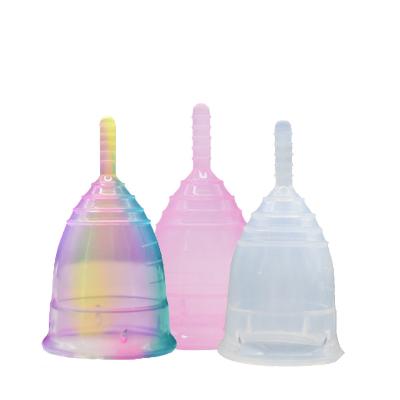 China Copa Menstrual de Silicone Medica Feminine Reusable Menstrual Cup LY2-W-6 Hygiene Cup Women Period Medical Grade Silicone Cup for sale