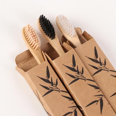 China Disposable Wood Handle Solid Bamboo Soft Cloth Eco-friendly Toothbrush Teeth Brushes Healthy Adult Oral Care Dental Cleaning Products for sale