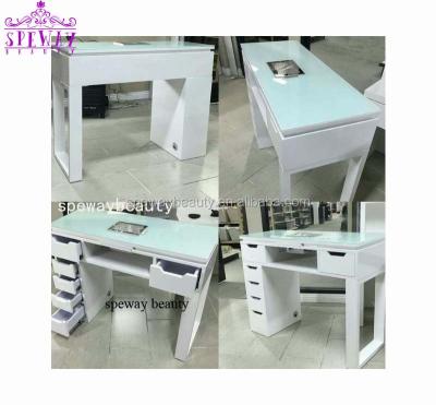 China Modern Professional Manicure Furniture Used Nail Salon Tables for sale