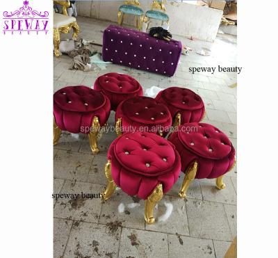 China 2021 hot sale fashion luxury pumpkin fancy stools/foot stools for sale