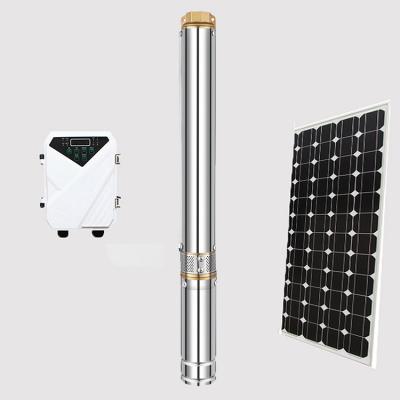 China Good quality Dc solar power pump solar power system agricultural household water submersible water pump for irrigation for sale