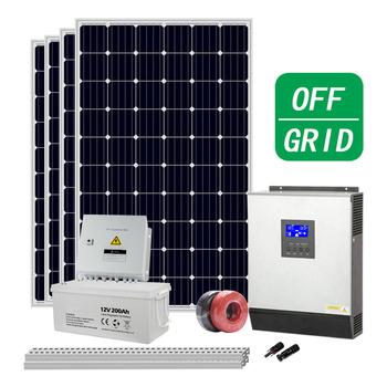 China Industrial / Home Use 5kw Home System Solar Power System Photovoltaic Hybrid Off Grid Kit Solar System Roof for sale