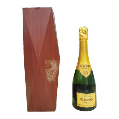 China Recycled Materials Customized Matt Corrugated Wood Printing Wine Paper Gift Box for sale