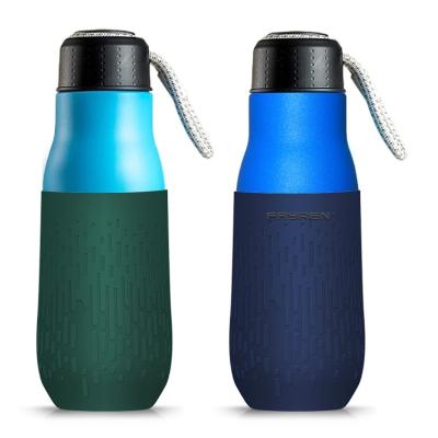 China Sale Vacuum Insulation Stainless Steel Heat Insulation Silicone Case Sports Stored Hot Water Bottle for sale