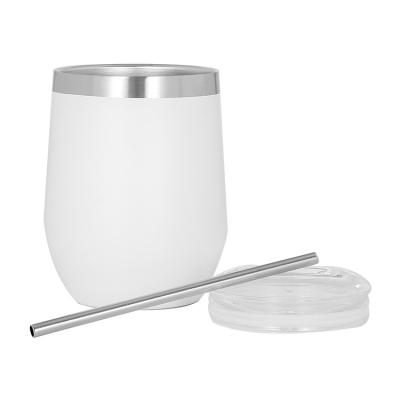 China New Stainless Steel Vacuum Cup Disposable Hot Creative Double Insulated 12oz Wine Glass for sale