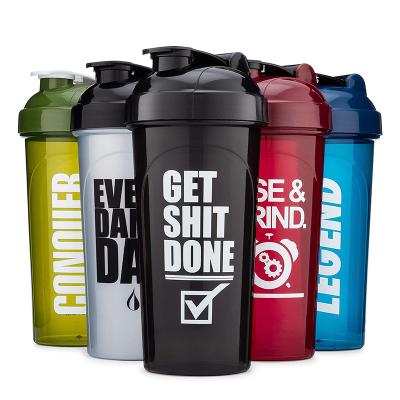 China Plastic Custom Logo Gym Sports Gym BPA Viable Wholesale Workout Spice Glisten Protein Shaker Empty Mix Bottle Empty Bottle for sale