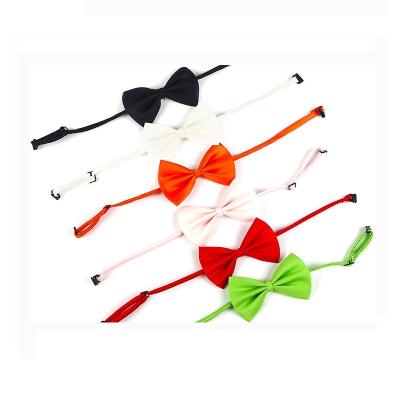 China Viable custom cheap price hand feel silk bow ties pets pet accessories bows pet bow tie for sale