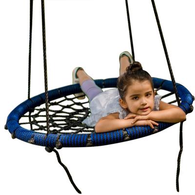 China Safe& strong swing seat for baby 2021 Fully Assemble Saucer Rotating Outer Shaft Around Rope Spider Web Swing for sale