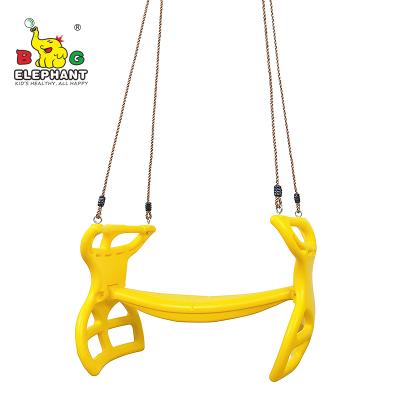 China Modern Outdoor Kids Glider Face To Face Double Swing Seat With PE Rope for sale