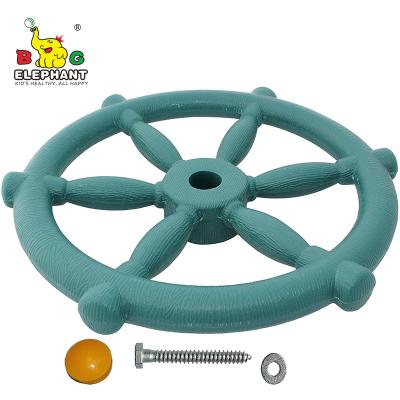 China Outdoor Entertainment Plastic Pirate Shipwheel For Swingset Accessories Wooden Playground Toy for sale