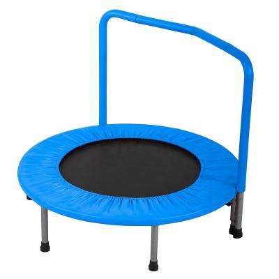 China Without Kids Protective Net Trampoline Small Trampoline With Adjustable Handrail And Safety Padded Cover for sale