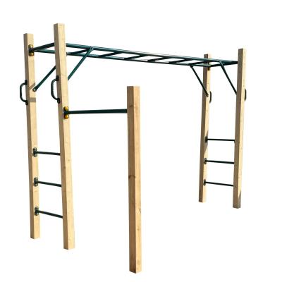 China Wooden Elephant Big Game Outdoor Playground Ninja Warrior Obstacles Monkey Bar Ladder Wall Gym for sale