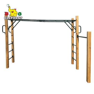 China High Quality Wooden and Metal Jungle Obstacle Course Monkey Bar Gym Outdoor Equipment for sale