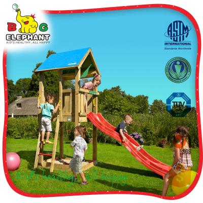 China Safe& Child Fort Playground Wooden Jungle Castle for sale