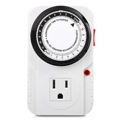 China Three Prong Waterproof Precise A 24 Heavy Duty Hours For Lamps Fans Plug-in Mechanical Timer Programmable Digital Tiny Second Timer for sale