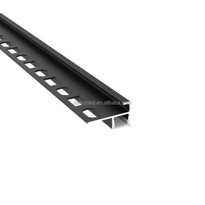 China Profile Bathroom LED Tile / Marble Tile / Edge 40*22mm Kitchen Plaster Aluminum LED Profile For 8-13mm LED Strip for sale