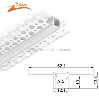 China Heatsink 52*13mm Trimless LED Profile Drywall LED Channel Light For Single Row Strip Light for sale