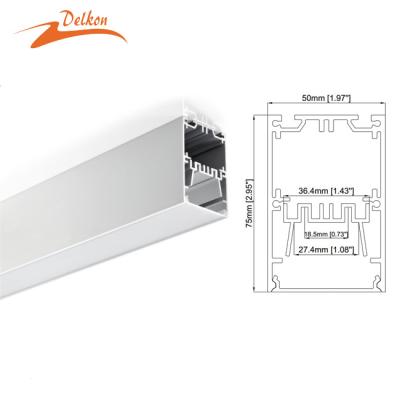 China Decorations 5075 Suspended Linear LED Light Fixture LED Strip Channel for sale