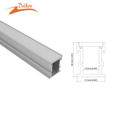 China Ground Decorations 21*26mm Floor Walkable LED Profile Extrusion Channel For LED Strip Light Heat Sink for sale