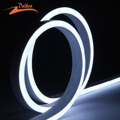 China Flexible Silicone Neon Flex Neon Tube 16x16mm SMD 2835 DIY RGB LED Light Decorations Delkon Silicone Strips LED Neon Tube for sale