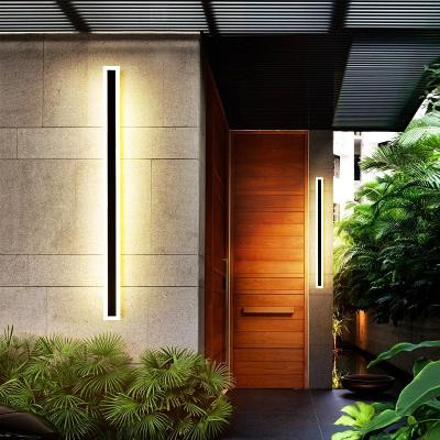 China Arylic Modern Outdoor Waterproof Aluminum Linear Strip Wall Light IP65 Sconce Garden Porch Light 110/220V Long Linear Lamps Fixtures for sale