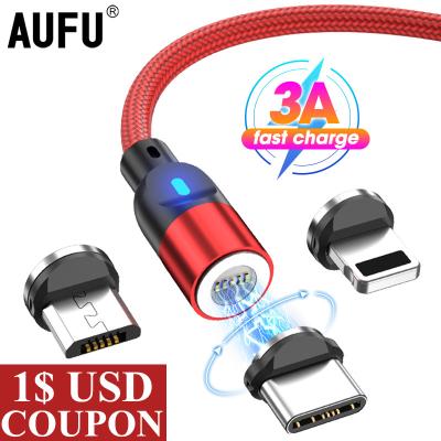 China Magnetic 3A USB Magnetic Cable For Micro Type C Data Charging USB C Mobile Phone iPhone Samsung Xiaomi Huawei Fast Charging Cable for sale