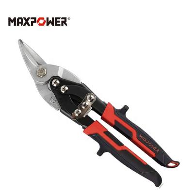 China Save 40% MAXPOWER Cutting Force Offset Stainless Steel Cutting Shears Aviation Left Snips With Forged Blade for sale