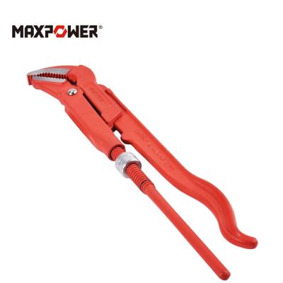 China Forge Steel Household Tools Industrial Grade 45 Degree Angled CRV Model Swedish Pipe Wrench à venda