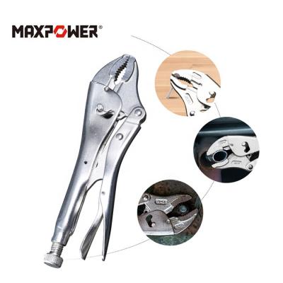 China MAXPOWER 2 Position Steel Vise Grip Adjustable Wide Opening Jaw Nose Curved Locking Pliers for sale