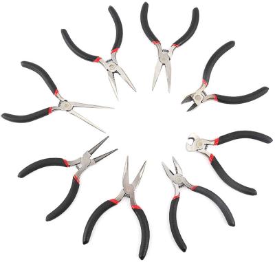 China Factory direct sales maxpower STEEL 4.5 inch 8 piece mini clamp set various style maintenance pliers tool kit for sale