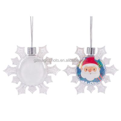 China Christmast Ornament Sublimation Christmas Ornaments Simple Floating Christmas Bauble Christmas Family Ornament for sale