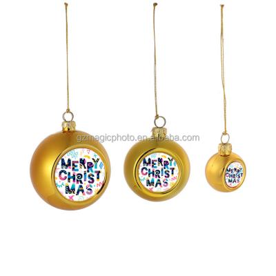 China Christamas Home Decoration Sublimation Custom Colored White Christmas Tree Decoration Plastic Ball for sale