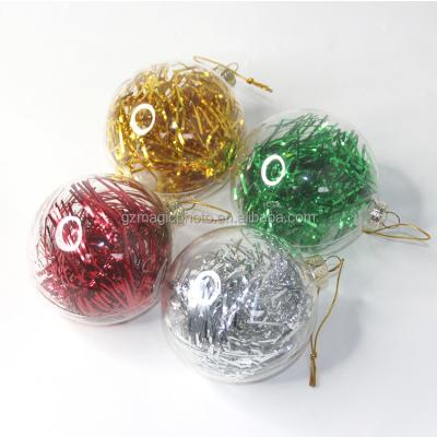 China Christamas Home Decoration Personalized Sublimation Plastic Colorful White Christmas Tree Decoration Plastic Ball for sale