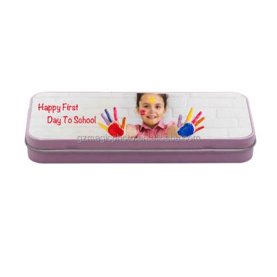 China Schools & Offices Back To School Blank Sublimation Tin Pencil Case for sale