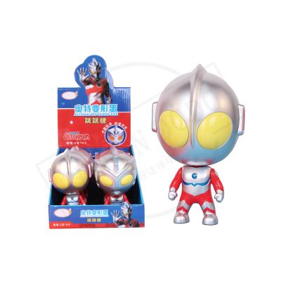 China Normal Creative Egg Toy Popping Candy Children's Deformation Shape Ultraman Leisure Puzzle Candy for sale