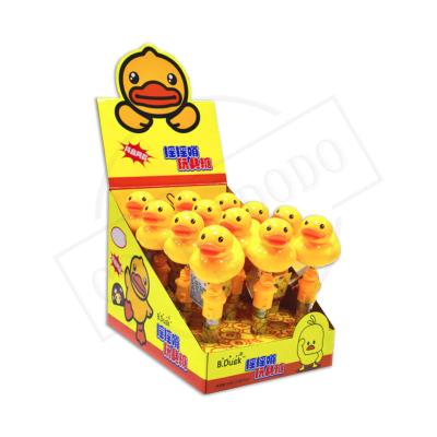 China Natural Toy Candy Children's Whistle Small Shake Snacks Yellow Duck Candy Fruit Hard Candy for sale