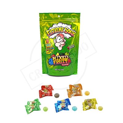 China Natural Extreme Sour Hard Candy Slow Melting For Birthday Or Party Assorted Flavors Sour Confectionery Large Pack 108g Individually for sale