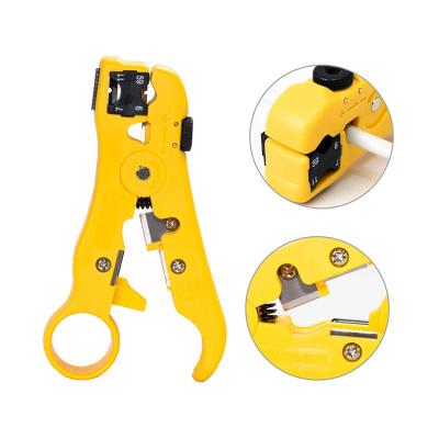 China DOREMI Stripping Universal Round and Flat Network Cable RG59 RG6 RG11 Coaxial Cable Stripping Rotary Cable Clamp Stripper for sale