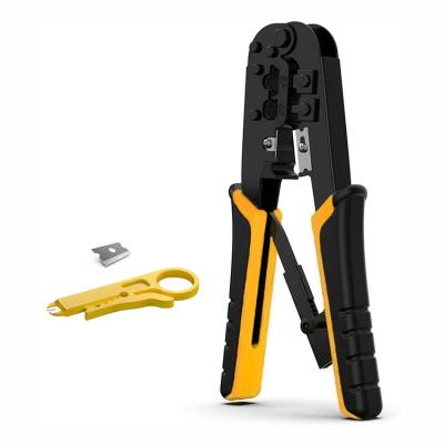 China MULTI FUNCTIONAL Multi Use Pliers EZ cat5e cat6 cat7 Ethernet Cut and Wire Stripper Pass Through Network RJ45 Cable Connector Crimp Tool for sale