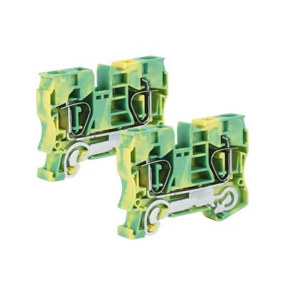 China Wire Connecting ST 10-PE Screwless 10mm Spring Cage Ground Wire Connectors Earthing Terminal Blocks for sale