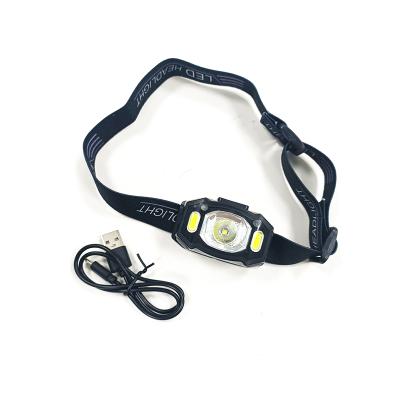 China Outdoor USB Rechargeable Camping Fishing LED Head Torch Dimmed LED Head Lights for sale