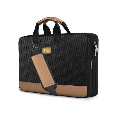 China Super Slim Space and Expandable 15.6 Inch Laptop Briefcase Mens Multi-Level Shoulder Bag Sleeve Carrying Case with Strap and Pad for sale