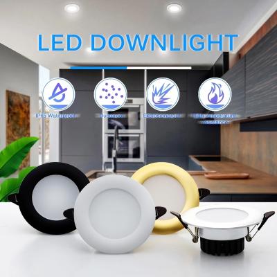 China Contemporary Aluminum CRI >80 IP65 Waterproof 220V 6W LED Down Light For Bathroom Ceiling Light for sale