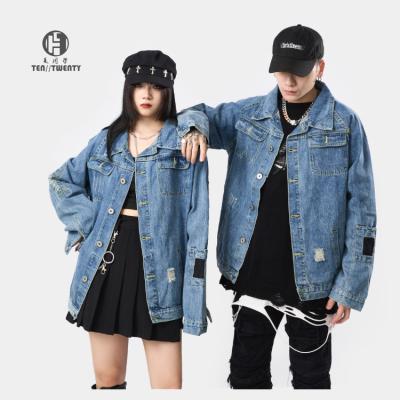 China Wholesale Fashionable Custom Jean Coat Mens Denim Jacket Unisex For Spring for sale