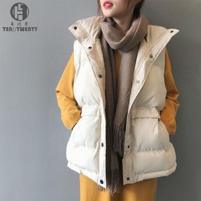 China OEM Logo Sleeveless Breathable Polyester Street Wear Breathable Cotton Winter Vest 100% Custom Women Coat Stripper Jacket for sale