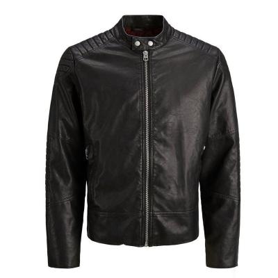 China 2020 Fashion Style Slim Fit QUICK DRY Motorcycle Men's Leather Jacket for sale